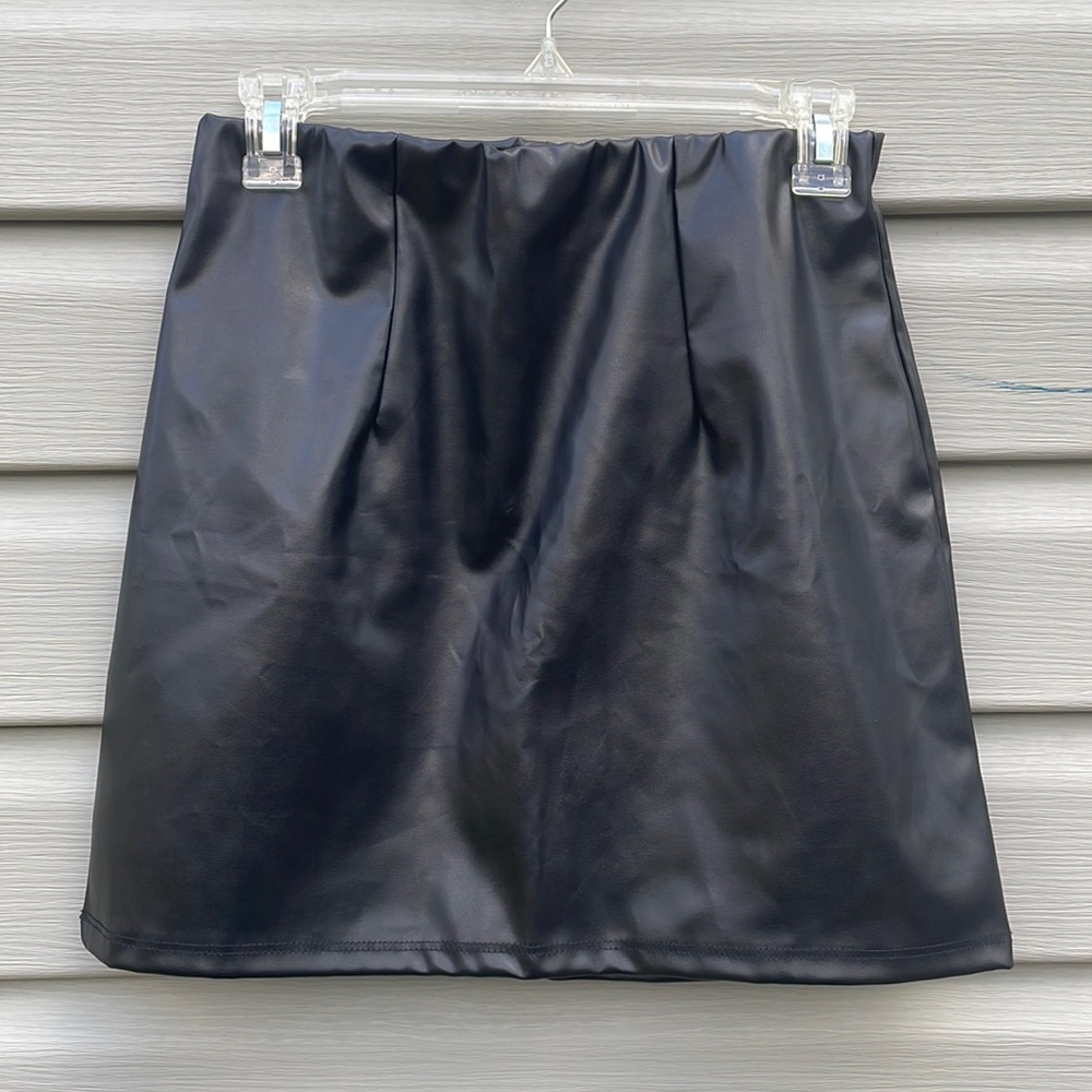ASOS Black Faux Leather Mini Skirt